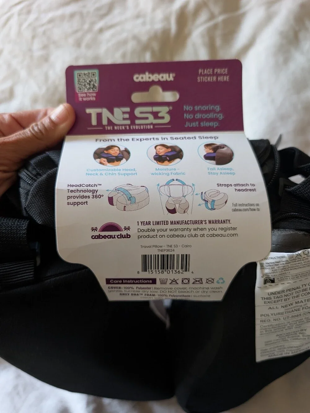 Cabeau The Neck's Evolution S3® (TNE) Neck Pillow - Cairo (Tan)